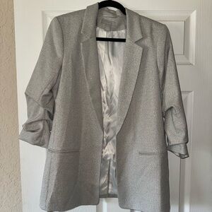 H&M Light Gray Textured Jacket